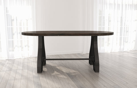 Oval Wishbone Industrial Steel Table