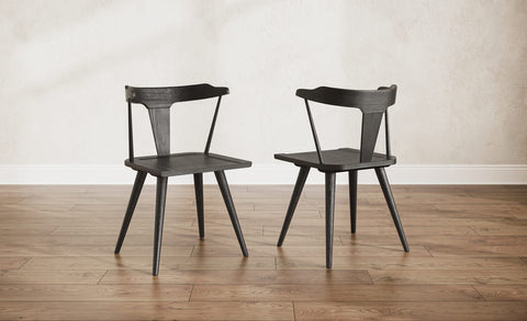 Danish Black Oak Dining Chair