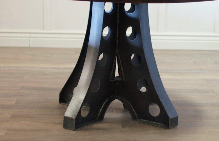 steel pedestal dining table base.