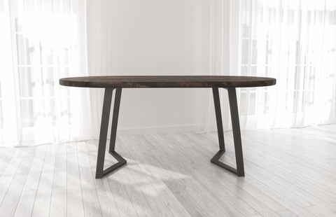 Oval Arkwright Industrial Steel Table