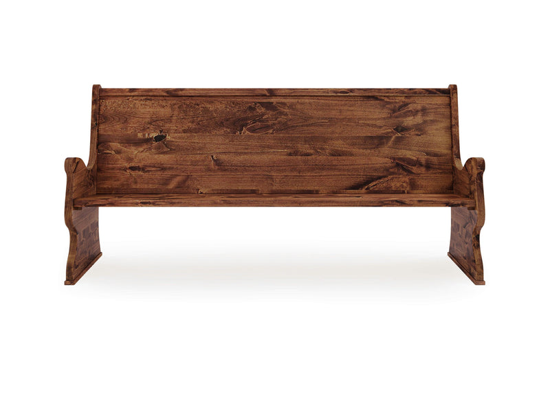 A Rustic Church Pew Bench - Tuscany with two legs by James+James.