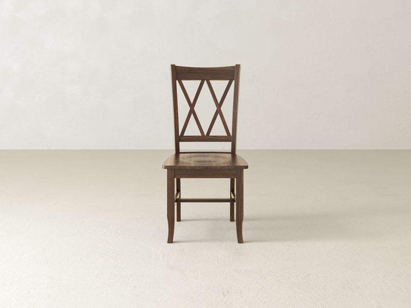 Double X-Back Dining Chair - Tobacco