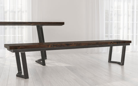Industrial Steel Arkwright Bench