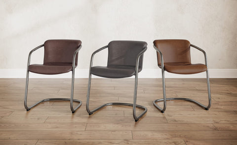 Lawson Leather and Metal Dining Chair