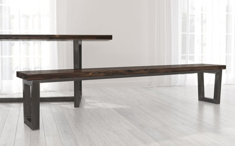 Industrial Steel Trapezoid Bench