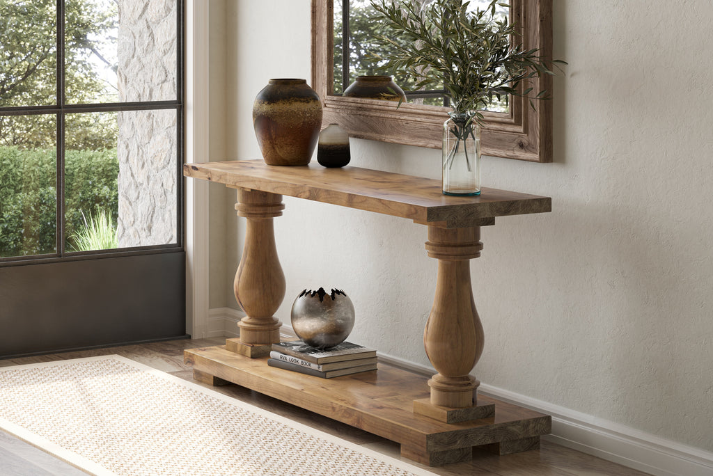 Customizable Solid Hardwood Vivien Console Table Made in USA – James+James