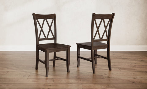 Double X-Back Dining Chair